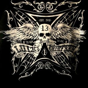 Lucky 13 Short Sleeve Button Up Collared Shirt Black Men’s Motorcycle Biker 2XL